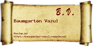 Baumgarten Vazul névjegykártya